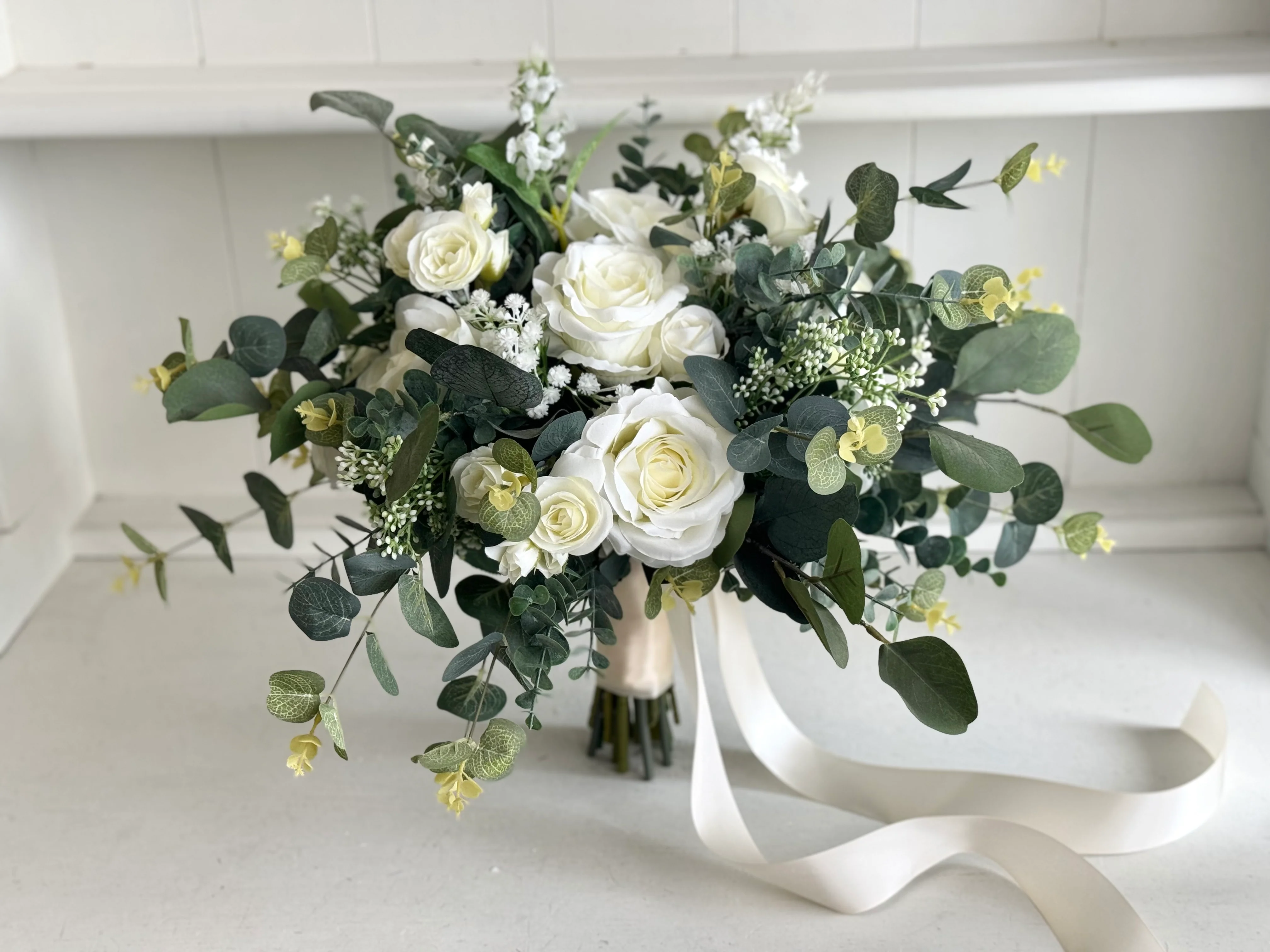 White Flowers and Green Foilage (Combo)