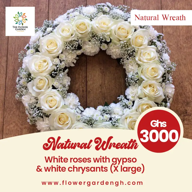 White Roses with Gypso & White Chrysants