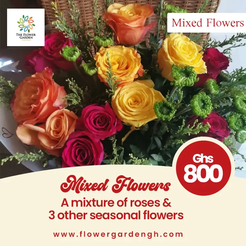 Mix Roses & Seasonal flowers (M)