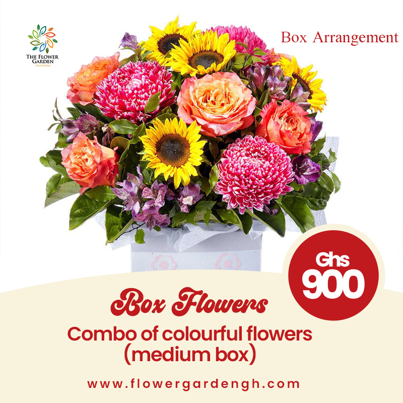 Boxed Colourful Flowers